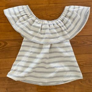 Smell the roses off the shoulder shirt small